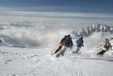 Sci alpino paesaggio invernale